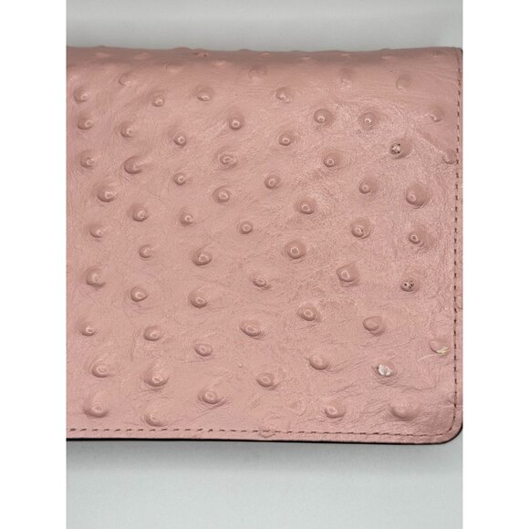 Kate Spade Alexander Avenue Pink Ostrich-Embossed Leather Crossbody Wallet With - Picture 13 of 13